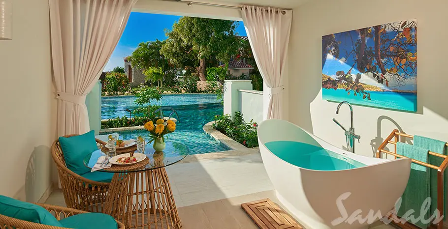 Crystal Lagoon Swim-up One-Bedroom Butler Suite w Patio Tranquility Soaking Tub 1 of 8