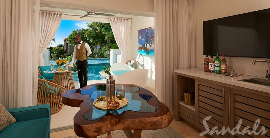 Crystal Lagoon Swim-up One-Bedroom Butler Suite w Patio Tranquility Soaking Tub 3 of 8