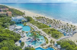 Sandos Playacar beach aerial view