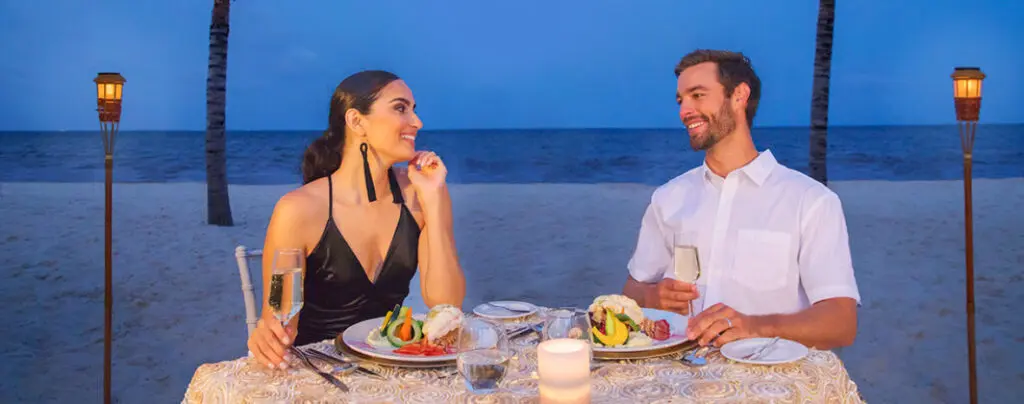 Hideaway at Royalton Riviera Cancun romantic dinner