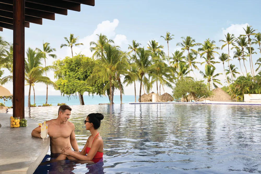 Hilton La Romana Adults Only couple in pool