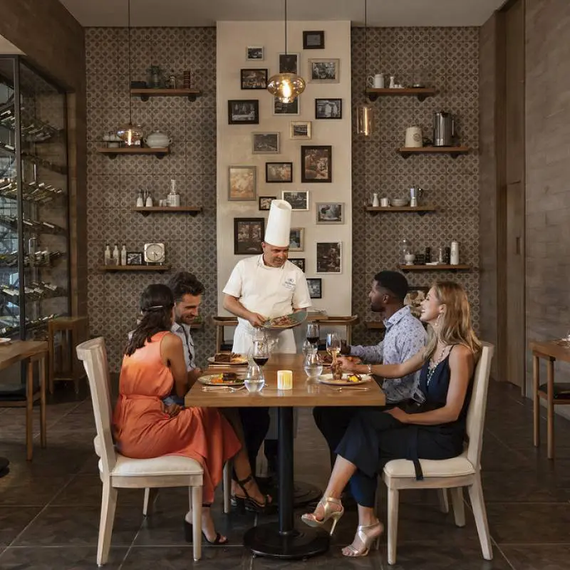 Hilton Playa del Carmen two couples dining together