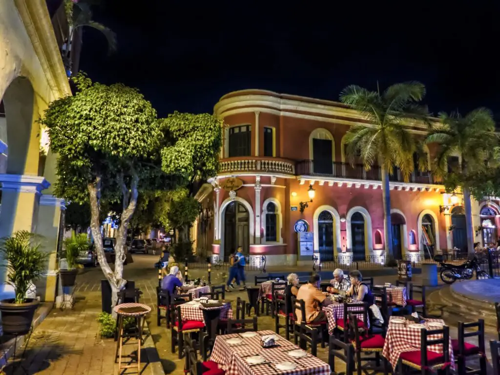 Night view Centro Mazatlan Mexico